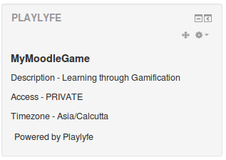 The Playlyfe block in your moodle